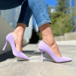 Stiletto Tela Lila
