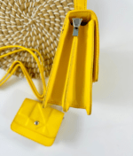 Cartera Crossbody Amarillo Broche Plateado + Mini Cartera - Imagen 2