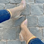 Stilettos Malla Cristal Beige