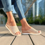 Sandalia Baja Beige Línea