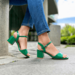 Sandalia Baja Verde Charol