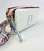 Cartera Crossbody Blanco Rectangular Tricolor