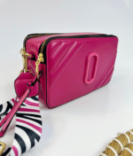 Cartera Crossbody Magenta Rectangular Tricolor