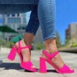 Sandalia Fucsia Neon