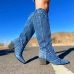 Bota Texana Blue Jeans Alta