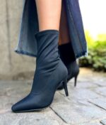 Botin Tela Negro 8.5 Cm - Imagen 2