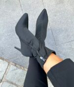 Botin Tela Negro 8.5 Cm - Imagen 3