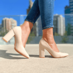 Tacon 9 Cm En Punta Nude Charol