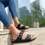 Sandalia Baja Negra Ajustable