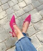 Stiletto Fucsia Destalonado 8 Cm