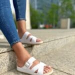 Sandalia Baja Blanca Ajustable