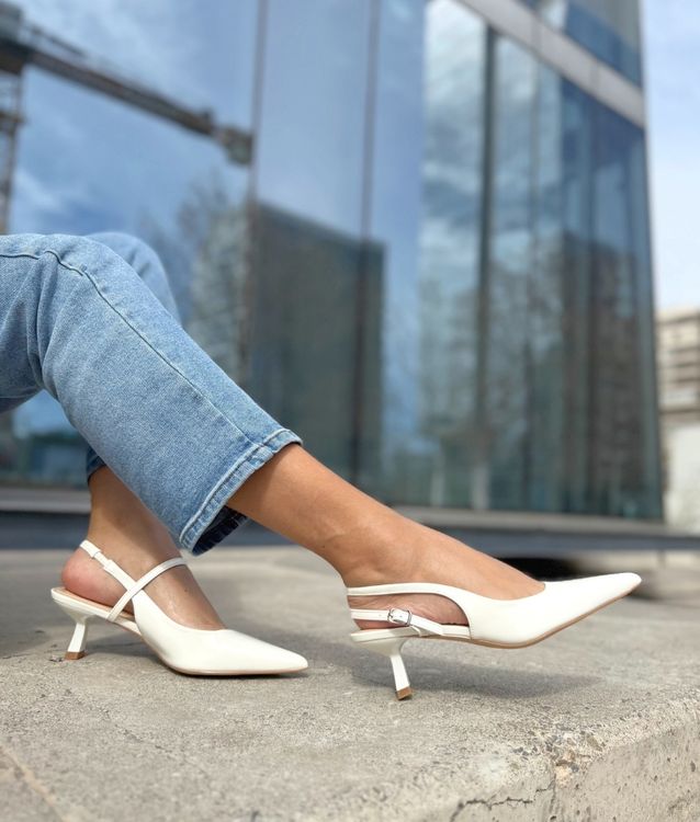 foto producto (2) Stiletto Sara Blanco Destalonado 6.5 Cm - Imagen 1