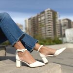 Tacon Blanco Charol Hebilla 6 Cm