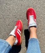 Zapatilla Samba Bajita Roja( horma chica) - Imagen 2