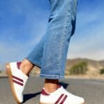Zapatilla Samba Bajita Blanco Vino( horma chica)
