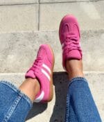 Zapatilla Samba Bajita Fucsia ( horma chica) - Imagen 2