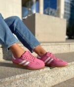 Zapatilla Samba Baja Fucsia Blanca (Horma Chica) - Imagen 2