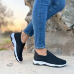 Zapatilla Tela Negra Chiporro (Horma Chica)