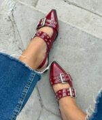 Ballerina Mary Jane Vino Hebilla