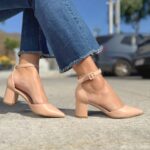 Tacon Beige Hebilla 6 Cm