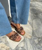 Sandalia Baja Leopardo Hebilla (Horma Chica)