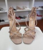 Sandalia Beige Cuerdas Gamuza - Imagen 2