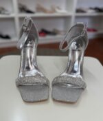 Sandalia Plateada Fiesta Glitter Cuerdas Brillantes - Imagen 2