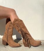 Bota Texana Camel Flecos New 7 Cm