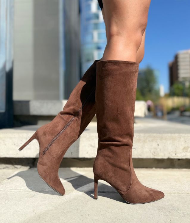 Bota Cafe Chocolate Aguja 9 Cm