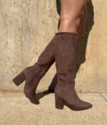 Bota En Punta 8.5 Cm Cafe Chocolate