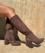 Bota En Punta 8.5 Cm Cafe Chocolate - Imagen 2