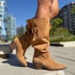 Bota Ancha 5.5 Cm Caqui