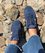Zapatilla Samba Baja Azul ( Horma Chica) - Imagen 3