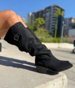 Bota Ancha 5.5 Cm Negra - Imagen 2