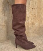 Bota Bucanera Arrugada Cafe Chocolate 7 Cm - Imagen 3