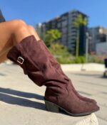 Bota Ancha 5.5 Cm Cafe - Imagen 2