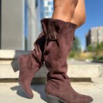 Bota Ancha 5.5 Cm Cafe