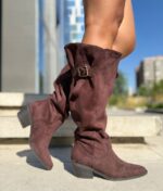 Bota Ancha 5.5 Cm Cafe