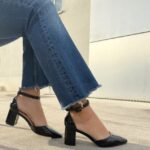 Tacon Negro Charol Hebilla 6 Cm