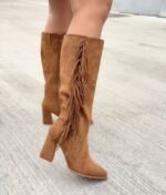 Bota Flecos Camel En Punta - Imagen 2