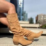 Bota Arrugada 4.5 Cm Camel