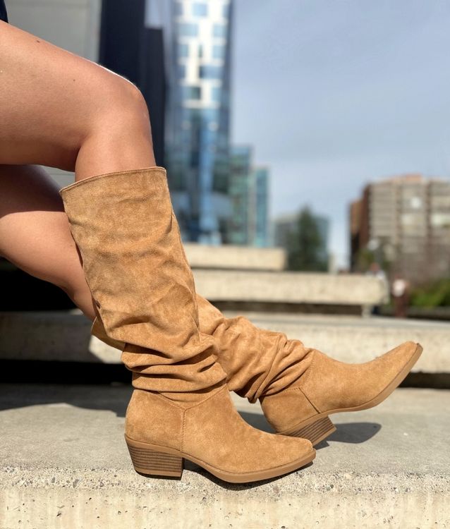 foto producto (10) Bota Arrugada 4.5 Cm Camel - Imagen 1