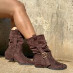 Botin Bajo Cafe Chocolate 3 Cm