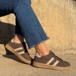 Zapatilla Samba Baja Brillo Cafe