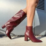 Bota Botin Eco Dos En Uno Rojo Vino