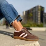 Zapatilla Samba Baja Cafe Lineas Rosadas (Horma Chica)
