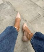 Zapato Taco Bajo Beige 2.5 Cm - Imagen 2