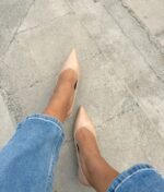 Stiletto Beige Taco Kitten 4 Cm - Imagen 2
