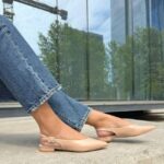 Ballerina Charol Punta Beige