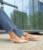 Ballerina Charol Punta Beige